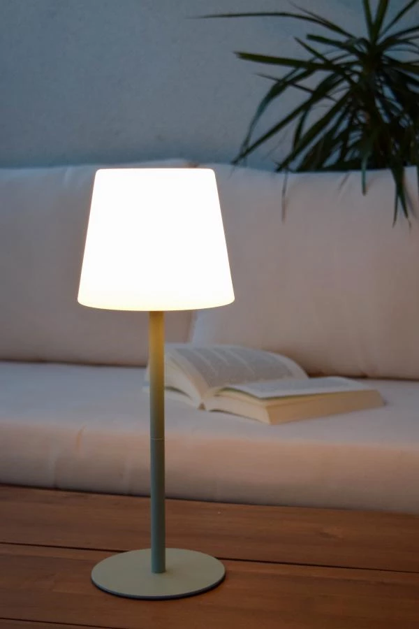 Lucide TYON - Rechargeable Table lamp Indoor/Outdoor - Battery pack - LED Dim. - IP65 - Green - atmosphere 1